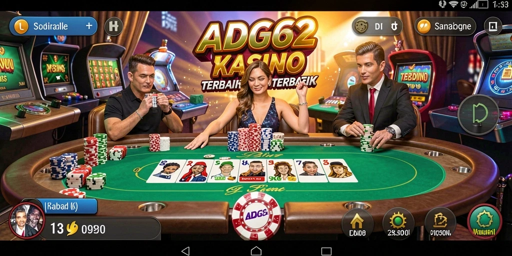 Screenshot gameplay <strong>ADG62</strong> menampilkan suasana kasino yang mengasyikkan.