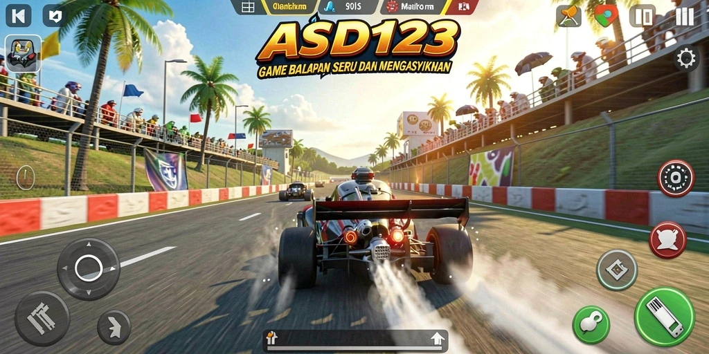 Gameplay balapan menegangkan di lintasan yang beragam.