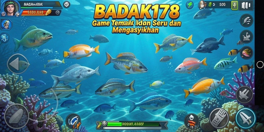 Tampilan menarik dari gameplay seru Tembak Ikan BADAK178.