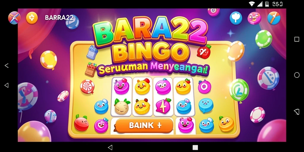 Screenshot BARA22 menampilkan pemain yang bersenang-senang dalam permainan Bingo.