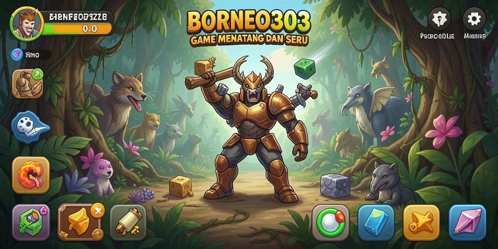 Gameplay BORNEO303: Menyelesaikan berbagai tantangan puzzle yang menarik.