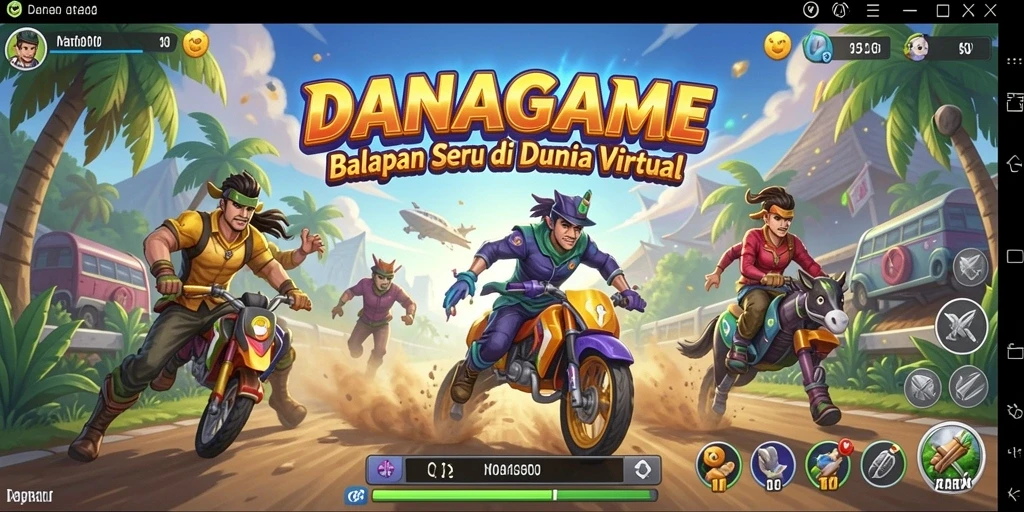 Tampilan gameplay Racing yang mendebarkan dan penuh aksi.