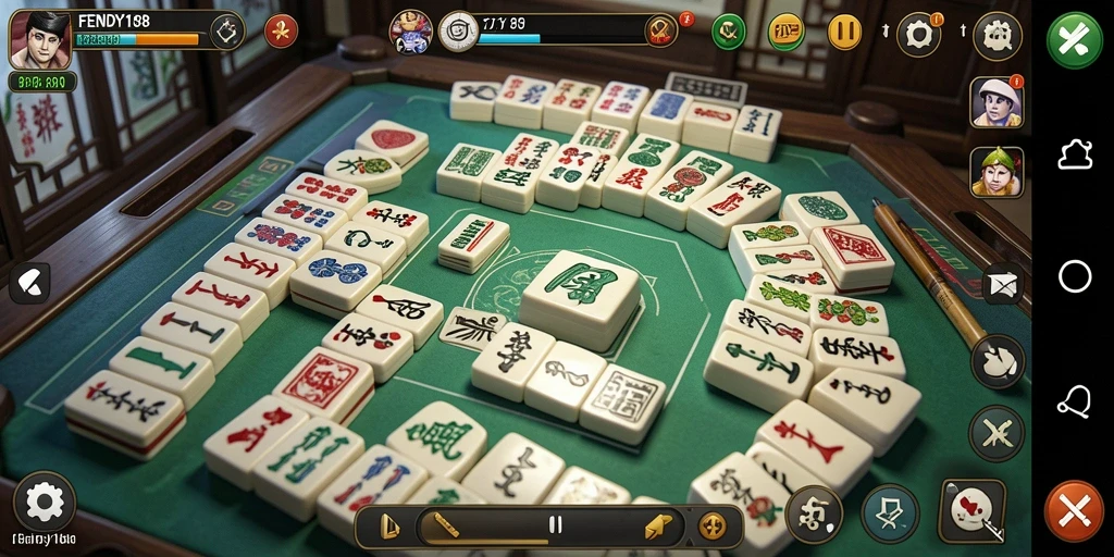 Tampilan gameplay Mahjong FENDY188 yang menarik dan interaktif.