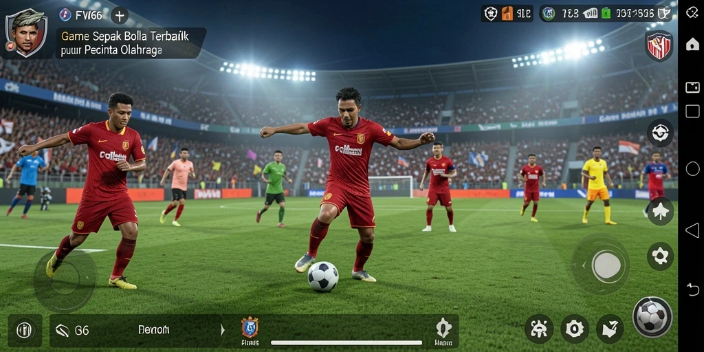 Tampilan gameplay epik dari FW66 yang menjadikan sepak bola lebih hidup.