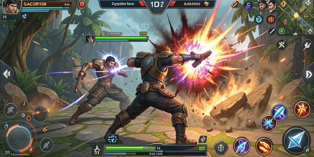 Tampilan gameplay GACOR108 dengan aksi seru dan intens.
