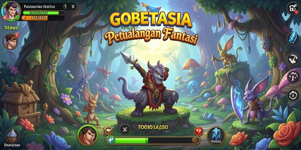 Tangkapan layar utama GOBETASIA menampilkan aksi seru dalam petualangan menyenangkan.