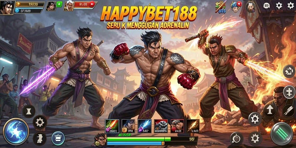 Tampilan gameplay menarik dari HAPPYBET188 dengan pertarungan intens.