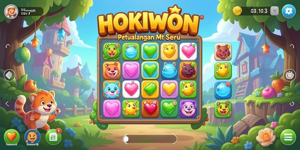 Tampilan menawan dari gameplay HOKIWON yang seru dan penuh warna.