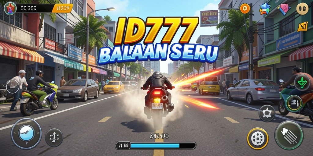 Tampilan gameplay Racing yang penuh aksi di ID777.