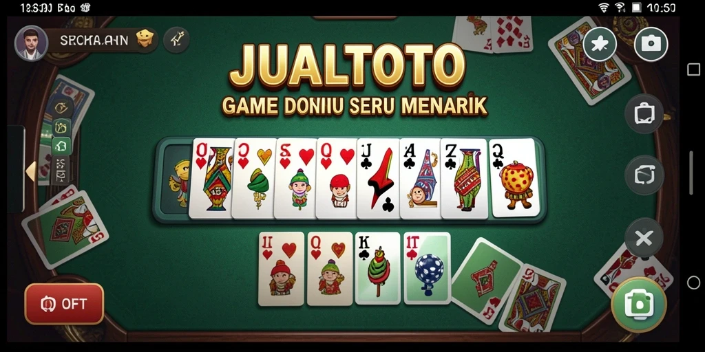 Screenshot gameplay JUALTOTO yang menunjukkan aksi seru permainan Domino.