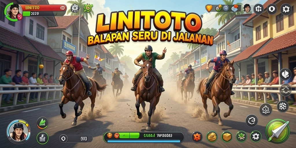 Tampilan gameplay balapan seru di LINITOTO.
