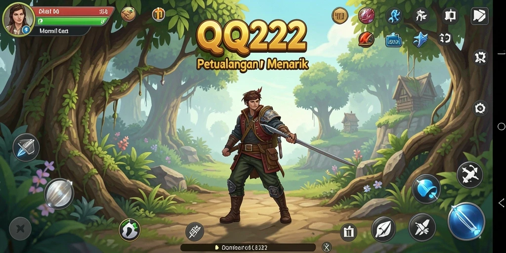 Screenshot gameplay QQ222 menampilkan eksplorasi dunia petualangan yang menakjubkan.