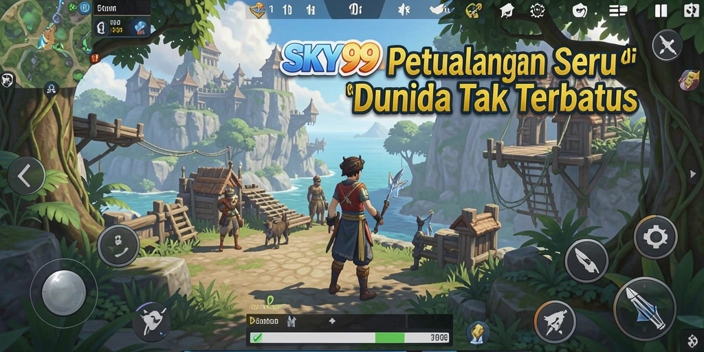 Tangkapan layar utama dari SKY99 menunjukkan gameplay petualangan yang mengasyikkan.