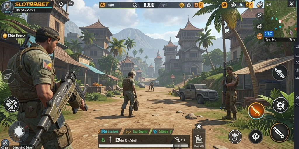 Menampilkan gameplay yang penuh aksi dalam dunia Open World SLOT99BET.