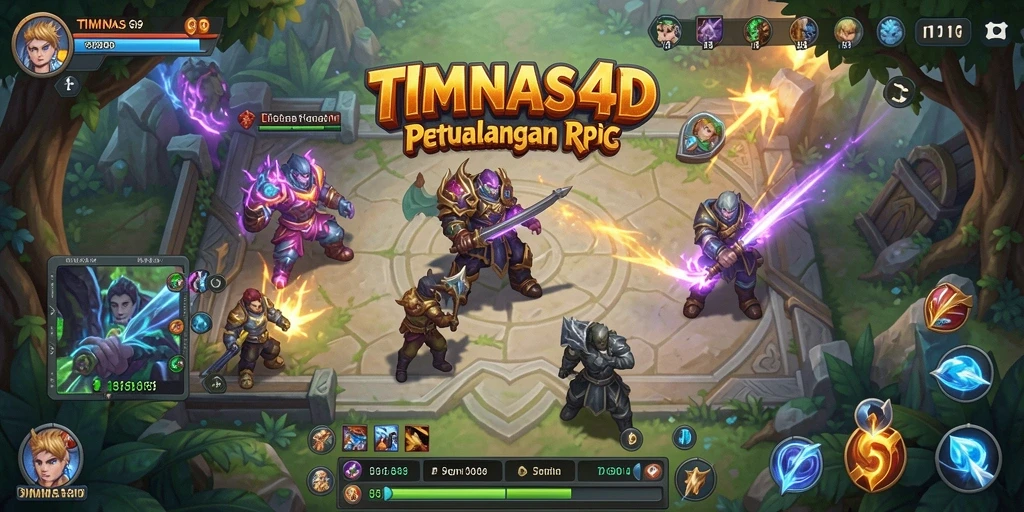 Tangkapan layar gameplay TIMNAS4D menunjukkan aksi pertempuran yang seru.