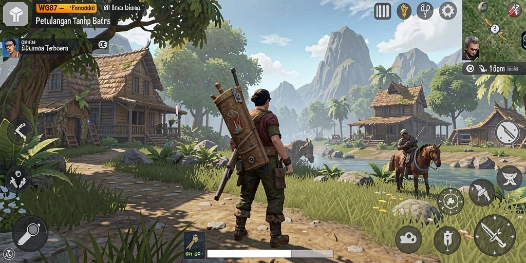Tampilan gameplay seru di dunia terbuka WG87 yang penuh petualangan.