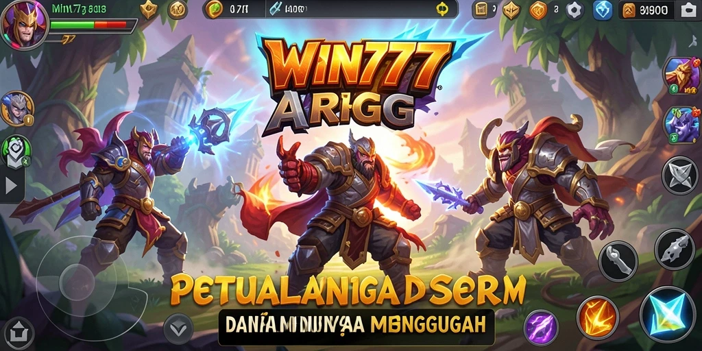 Screenshot gameplay WIN777 yang menampilkan laga seru dalam ARPG.