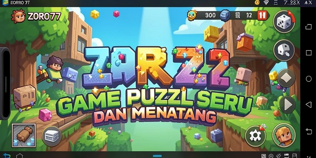 Gameplay seru ZORO77 dengan tantangan puzzle.